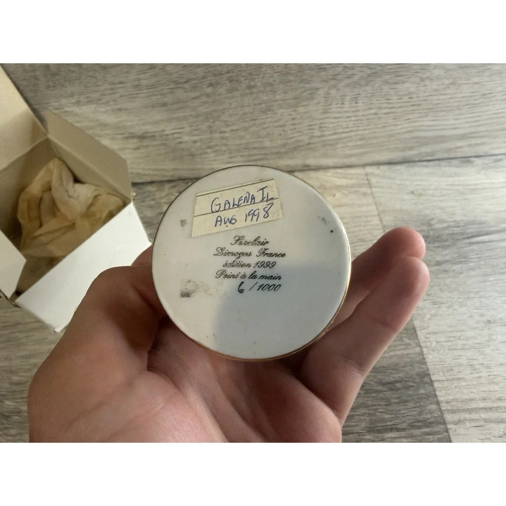 Sinclair Limoges France Hand Painted Merry‎ Go Round Trinket Box 6/1000